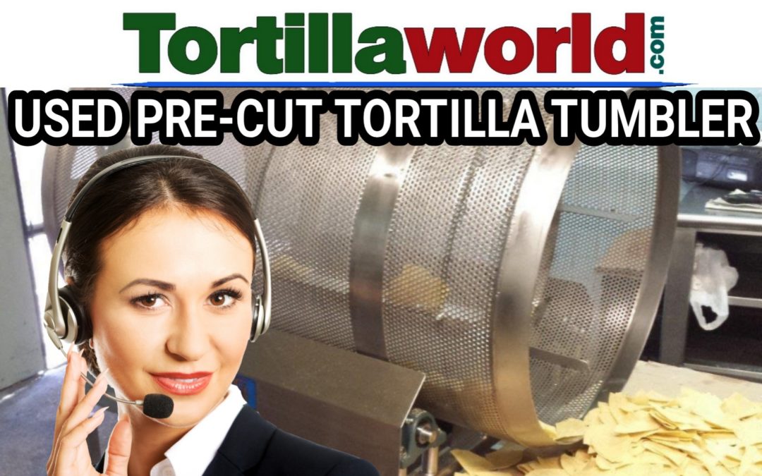Used pre-cut corn tortilla tumbler for sale