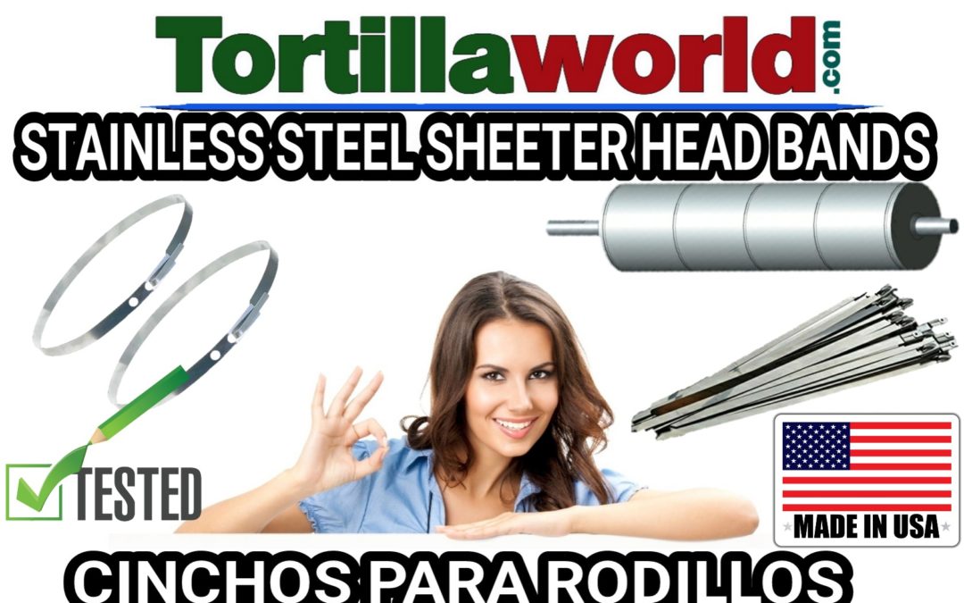 Replacement stainless steel bands for corn tortilla rollers for sale ( Cinchos para tortilladoras )