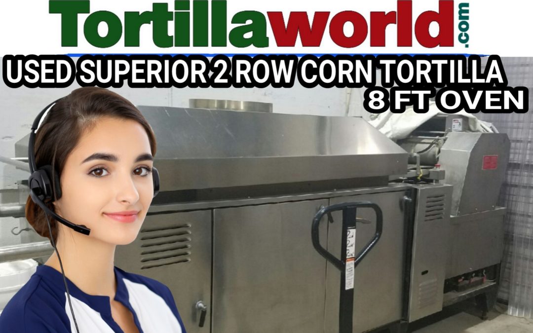 Used Superior 2 row corn tortilla 8 ft. oven for sale