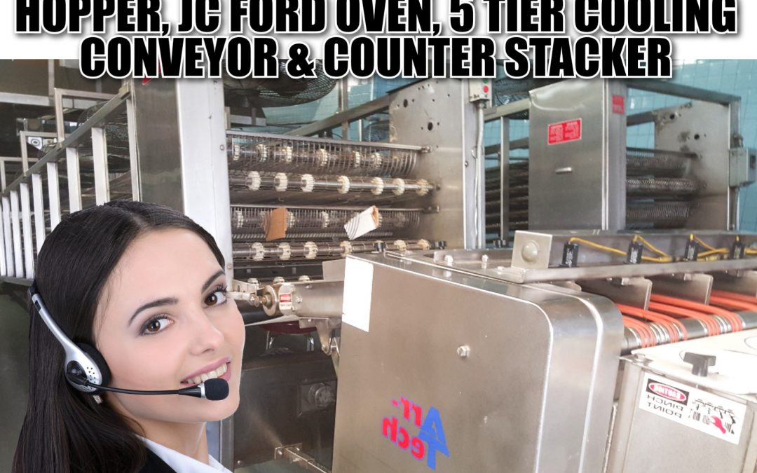 Used complete corn tortilla 4 row line with JC Ford oven for sale