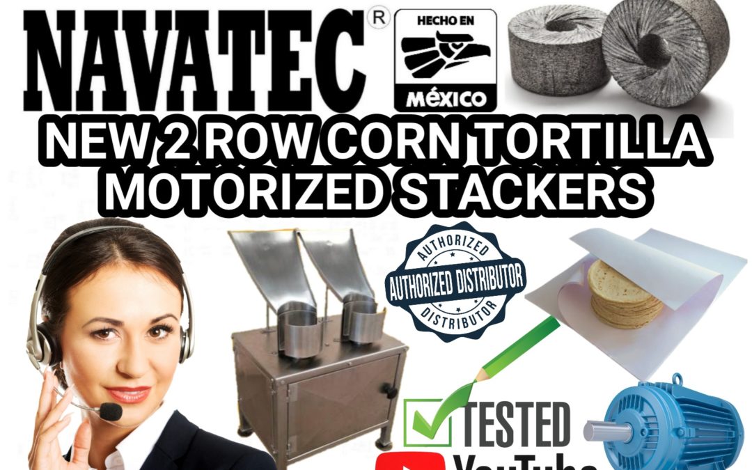 Navatec motorized corn tortilla 2 row stacker for sale