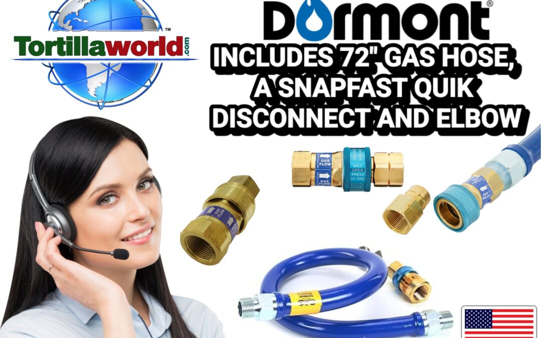 72″ commercial 1″ gas hose snapfast quick disconnect & elbow kit for sale