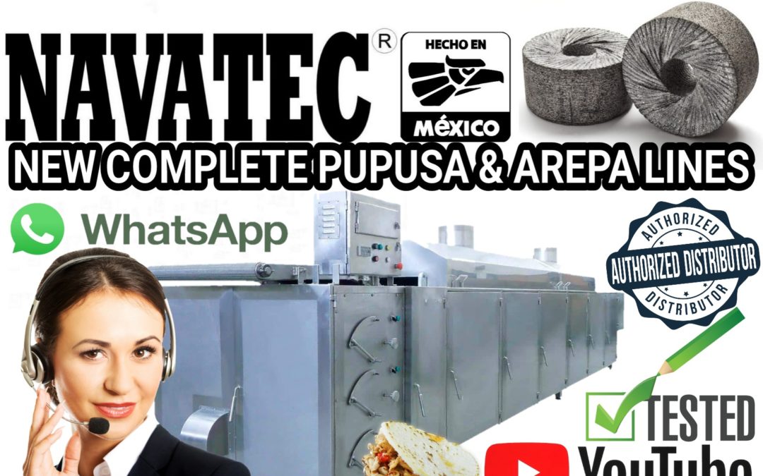 Navatec pupusa & arepa manufacturing line/oven for sale
