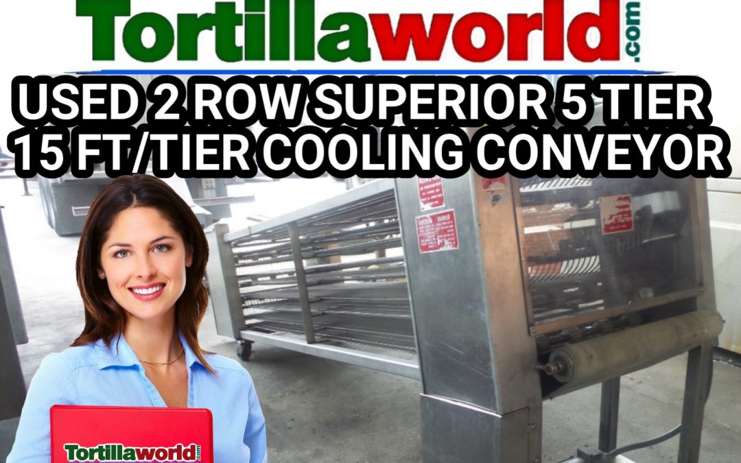Used 2 row Superior 5 tier cooling conveyor for sale