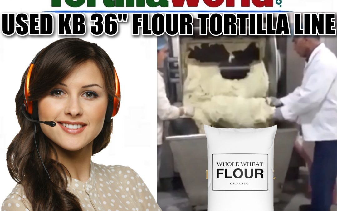 Used 36″ KB flour tortilla line for sale