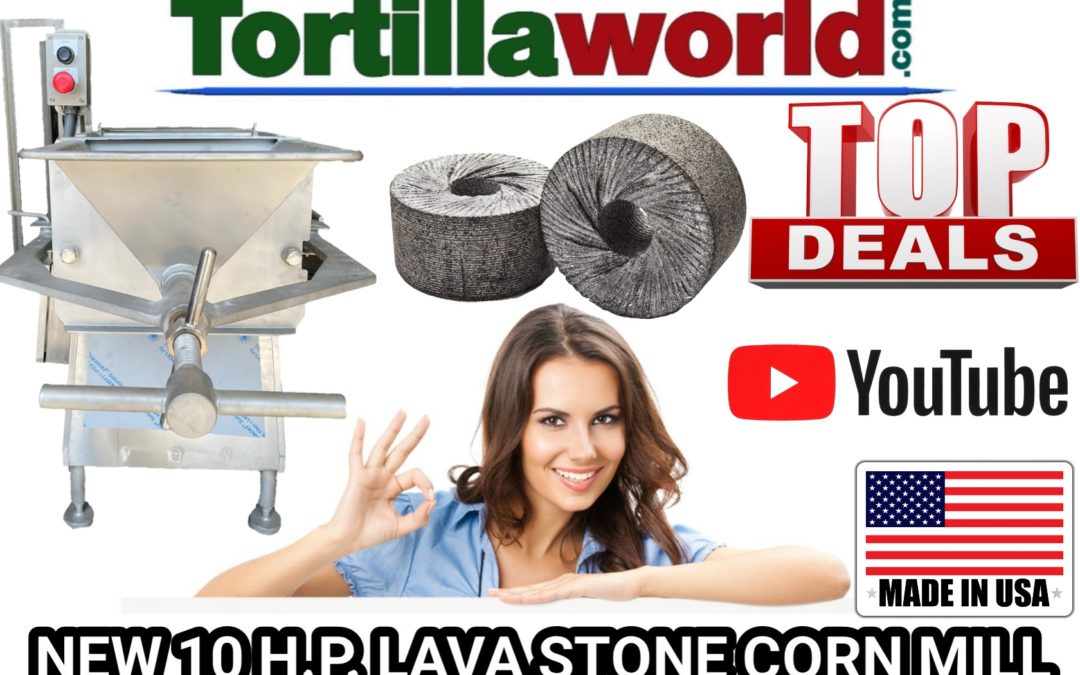 New 10 HP lava stone corn mill for sale