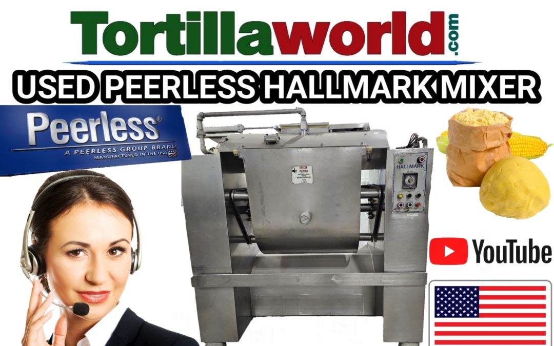 Used Peerless horizontal 400 lb. tortilla mixer for sale