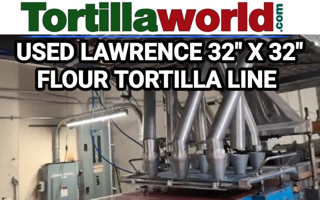 Used Lawrence 32″ X 32″ flour tortilla line for sale